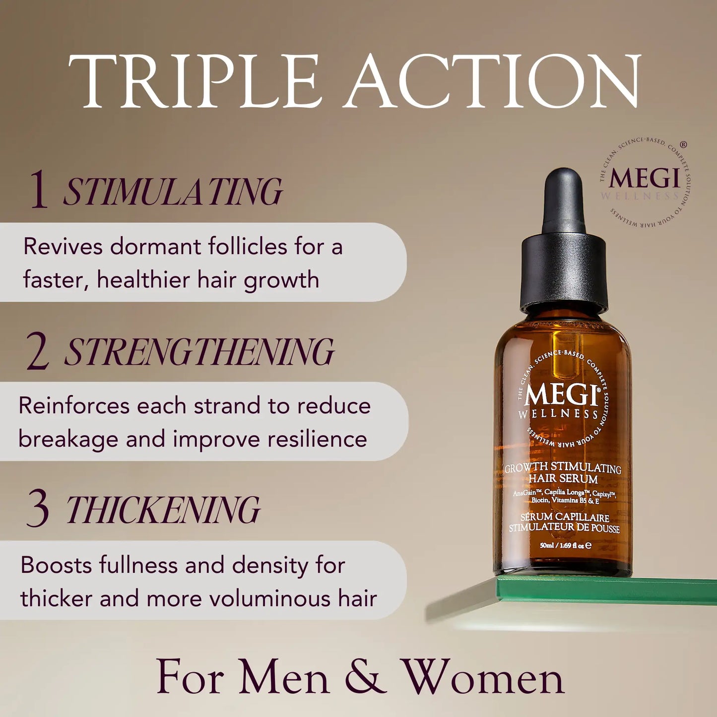 MEGI WELLNESS英國天然爆髮育髮精華50ML