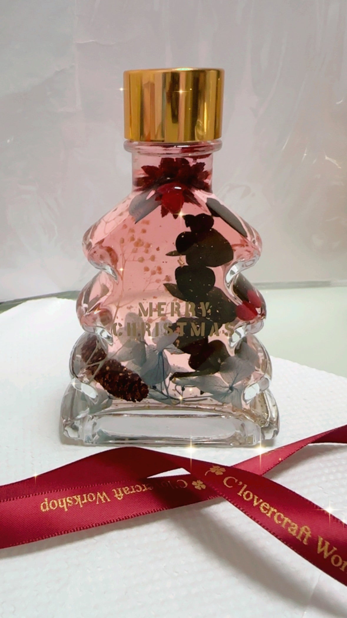 【製成品】日本保鮮花香薰擴香瓶（限定聖誕樹造型）