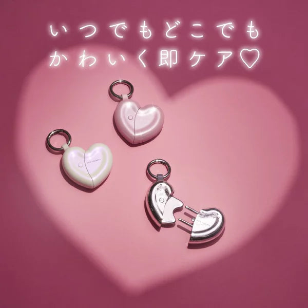【代購】ATEX LOURDES Face Care Heart Charm 2合1心型美顏按摩器掛飾￼ (3色入)